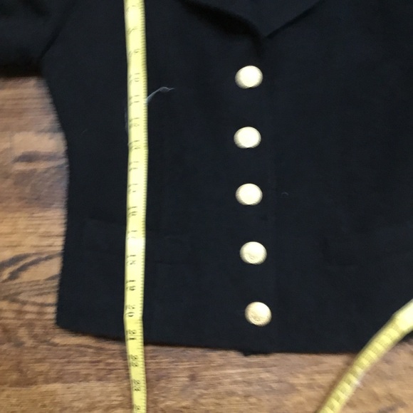 Black Boucle Blazer with Gold Buttons EUC - Picture 5 of 6
